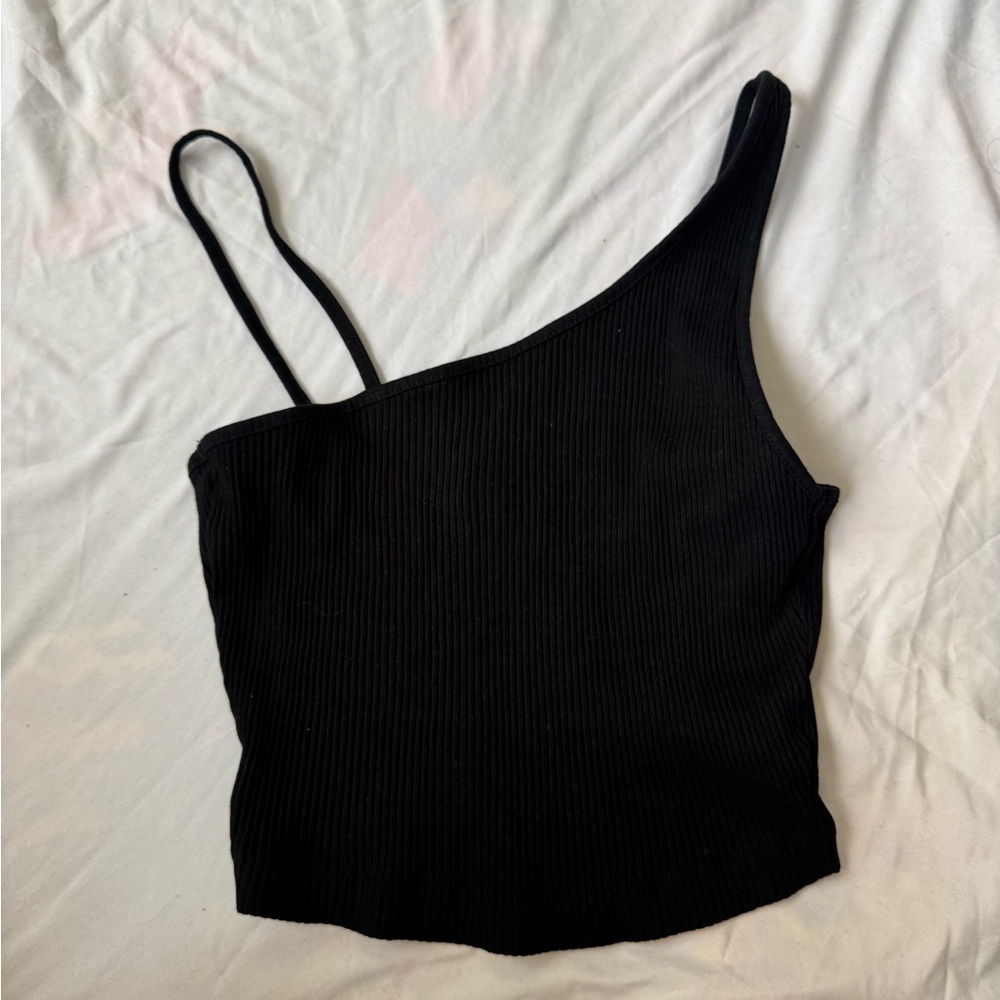 Zara Black Asymmetrical Tank Top